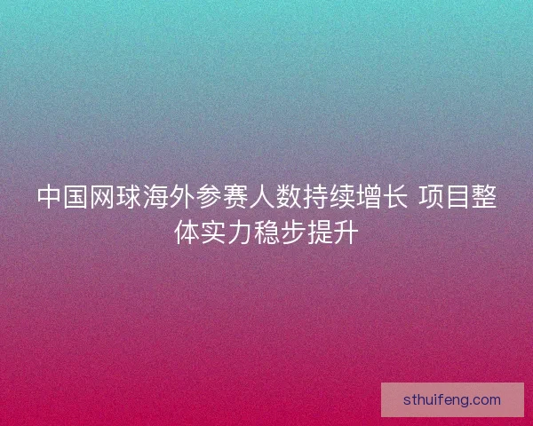 中国网球海外参赛人数持续增长 项目整体实力稳步提升